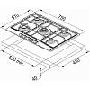 Płyta gazowa Country FCH 755 4G TC MB C Czarny mat Franke 106.0691.512, nie drogie - zdjecie №3 - small