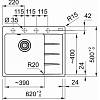 Zlewozmywak wbudowywany Fragranit + Centro CNG 611-62 TL ociekacz z prawej strony Łupkowy Szary Franke 114.0716.331, nie drogie - zdjecie №3 - small