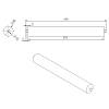 Wieszak na ręcznik papierowy Cosma USEIT, 290 mm, czarny szczotkowany, kupic - zdjecie №2 - small