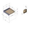 Komplet szuflady wewnętrznej Muller Box profi line 3D L=450 Н=95 Biały, cena - zdjecie №5 - small