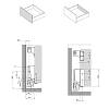 Komplet szuflad Muller Box profi line 3D L=350 Н=95 (+1 reling) Biały, cena - zdjecie №5 - small