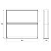 Zestaw modułu systemu Cosma FLAG, 720x900 mm, czarny, kupic - zdjecie №2 - small
