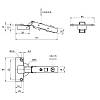 Zawias Clip-on,100° Veosys NK,cienk.fronty 12–22mm,z dom.,, stal nierdzewna(9325749) Hettich, kupic - zdjecie №2 - small