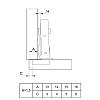 Zawias Clip-on,100° Veosys NK,cienk.fronty 12–22mm,z dom.,, stal nierdzewna(9325749) Hettich, zdjecie - zdjecie №4 - small