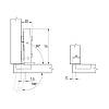 Zawias Clip-on,100° Veosys NK,cienk.fronty 12–22mm,z dom.,, stal nierdzewna(9325749) Hettich, cena - zdjecie №5 - small