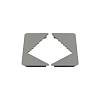 Zestaw zaślepek otwartych Ferro Fiori do profili GOLA z LED typu L/C, aluminium - small