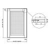 Front z rattanu z plecionką w kwadraty w drewna dębem, bez powłoki, 19-22 mm, zdjecie - zdjecie №4 - small