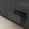 Komplet Szuflad Legrabox, wysokość C (177 mm), NL=450 мм, 15-40kg (typ L3), boxcover(nadstawka szklana), czarny - small