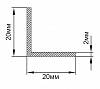Kątownik aluminiowy 20x20x2,0 - small
