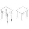 Noga meblowa 40x40 mm, h=710 mm, max 100 kg, aluminium, cena - zdjecie №5 - small