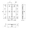 Zawias kartkowy W=84 L=49, stal ocynkowana, nie drogie - zdjecie №3 - small