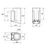 Korpus podpory INTEGRATO TECH H=60mm, plastik czarny, Italiana Ferramenta, kupic - zdjecie №2 - small