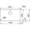 Zlewozmywak podblatowy Fragranit MRG 110-72 Onyx / Czarny odpływ 125.0740.838 Franke, zdjecie - zdjecie №4 - small