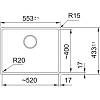 Zlewozmywak podblatowy Fragranit MRG 110-52 Onyx / Czarny odpływ 125.0740.842 Franke, nie drogie - zdjecie №3 - small