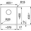 Zlewozmywak podblatowy Fragranit MRG 110-37 Szarość łupkowa / Czarny odpływ 125.0737.996 Franke, nie drogie - zdjecie №3 - small