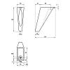 Nóżka meblowa Ferro Fiori PL 737, h=120, max 500 kg, złoto, zdjecie - zdjecie №4 - small