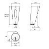 Nóżka meblowa Ferro Fiori PL 739 R, h=120, max 800 kg, złoto, zdjecie - zdjecie №4 - small