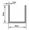 Kanał aluminiowy 8x8x1 bez powłoki - small