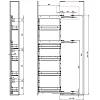 Cargo wysokie  REJS Maxima Classic 200mm lewe lakier chrom z prowadnicami, kupic - zdjecie №2 - small