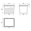 System sortowania odpadów Easy Fit do szuflad 600 mm (15L+20L), H=270mm, Muller grafitowy, zdjecie - zdjecie №4 - small