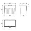 System sortowania odpadów Easy Fit do szuflad 600 mm (15L+20L), H=270mm, Muller grafitowy, cena - zdjecie №5 - small