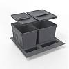 System sortowania odpadów Easy Fit do szuflad 600 mm (15L+20L), H=270mm, Muller grafitowy - small