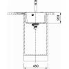 Zlewozmywak wbudowywany Fragranit + Centro CNG 611-62 TL ociekacz z lewej strony Onyx / Czarny odpływ Franke 114.0740.850, zdjecie - zdjecie №4 - small