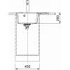 Zlewozmywak wbudowywany Fragranit + Centro CNG 611-62 TL ociekacz z prawej strony Onyx / Czarny odpływ Franke 114.0740.851, zdjecie - zdjecie №4 - small