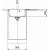 Zlewozmywak wbudowywany Fragranit + Centro CNG 611-78 TL ociekacz z prawej strony Onyx / Czarny odpływ Franke 114.0740.849, zdjecie - zdjecie №4 - small