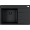 Zlewozmywak wbudowywany Fragranit + Centro CNG 611-78 TL ociekacz z prawej strony Onyx / Czarny odpływ Franke 114.0740.849 - small