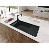Zlewozmywak wbudowywany Fragranit + Fresno FSG 611-88 Onyx / Czarny odpływ Franke 114.0740.847, kupic - zdjecie №2 - small