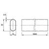 Ddrążek meblowy owalny Ferro Fiori M 11090 30х15, L=3000mm, chrom (m.b), kupic - zdjecie №2 - small