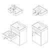 Ogranicznik plastikowy do syfonu W=160 L=245 H=86 R=80 szary Mesan, zdjecie - zdjecie №4 - small