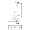 Zawias Clip-On, 95°, do profilu aluminiowego, półnakładany, z liniową płytką montażową, czarny mat, 3D, Muller Profi Line, nie drogie - zdjecie №3 - small