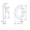 Uchwyt meblowy w formie półkola DK1.200, MDF, gruntowany (pod wykończenie końcowe), zdjecie - zdjecie №4 - small
