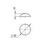 Odbojnik samoprzylepny 10×3 mm, silikonowy (1 płytka – 50 szt.), Italiana Ferramenta, nie drogie - zdjecie №3 - small