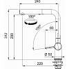 Bateria kuchenna Active L pull out spray Łupkowy Szary Franke 115.0721.464, zamowienie - zdjecie №6 - small