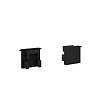 End Cap for COMPACT Recessed Profile, Plastic, Black - small
