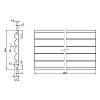 Panel ścienny AGT LB-6500 3023 Ciemno-Szary Supramat  2800х170х18mm, nie drogie - zdjecie №3 - small