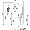 Bateria kuchenna Maris Stripes U pull-out spray Czarny Mat / Złoto Franke 115.0747.676, hurt - zdjecie №10 - small