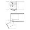 Corner Bluebell NV 900 mm grafit  Muller,  - zdjecie №13 - small