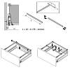 Reling poprzeczny OrgaStore410, 1102,5 mm, biały (9378767) Hettich, nie drogie - zdjecie №3 - small