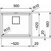 Zlewozmywak podblatowy Kanon Pro KNG PRO 110-52 onyks / czarny, armatura Franke 125.0749.664, zdjecie - zdjecie №4 - small