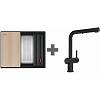 Zlewozmywak podblatowy Kanon KNG PRO 110-52 + Active Twist, czarny mat. Franke 125.0749.686 - small