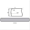 Blat Luxeform L213/R3-2 U Beżowy Marmur 3050х800х38mm, kupic - zdjecie №2 - small