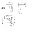 Nóżka meblowa, TS 0032 h=100mm, max 150kg, kaszmir, zdjecie - zdjecie №4 - small
