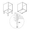 Podpora REKORD H=52 mm, boczna, korpus od 18 mm/ wiercenie Ø12 mm L54 mm / wysokość regulowanego otworu 44 mm/ 400 kg, Italiana Ferramenta, cena - zdjecie №5 - small