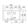 Zlewozmywak wbudowywany Fragranit+ Basis BFG 620-34-34 Onyx Franke 114.0676.269, kupic - zdjecie №2 - small