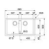 Zlewozmywak wbudowywany Fragranit+ Basis BFG 620-34-34 Orzechowy Franke 114.0676.265, kupic - zdjecie №2 - small