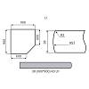 Kąt Luxeform S9444/R3-1 U Botticino 900х900х38мм, kupic - zdjecie №2 - small